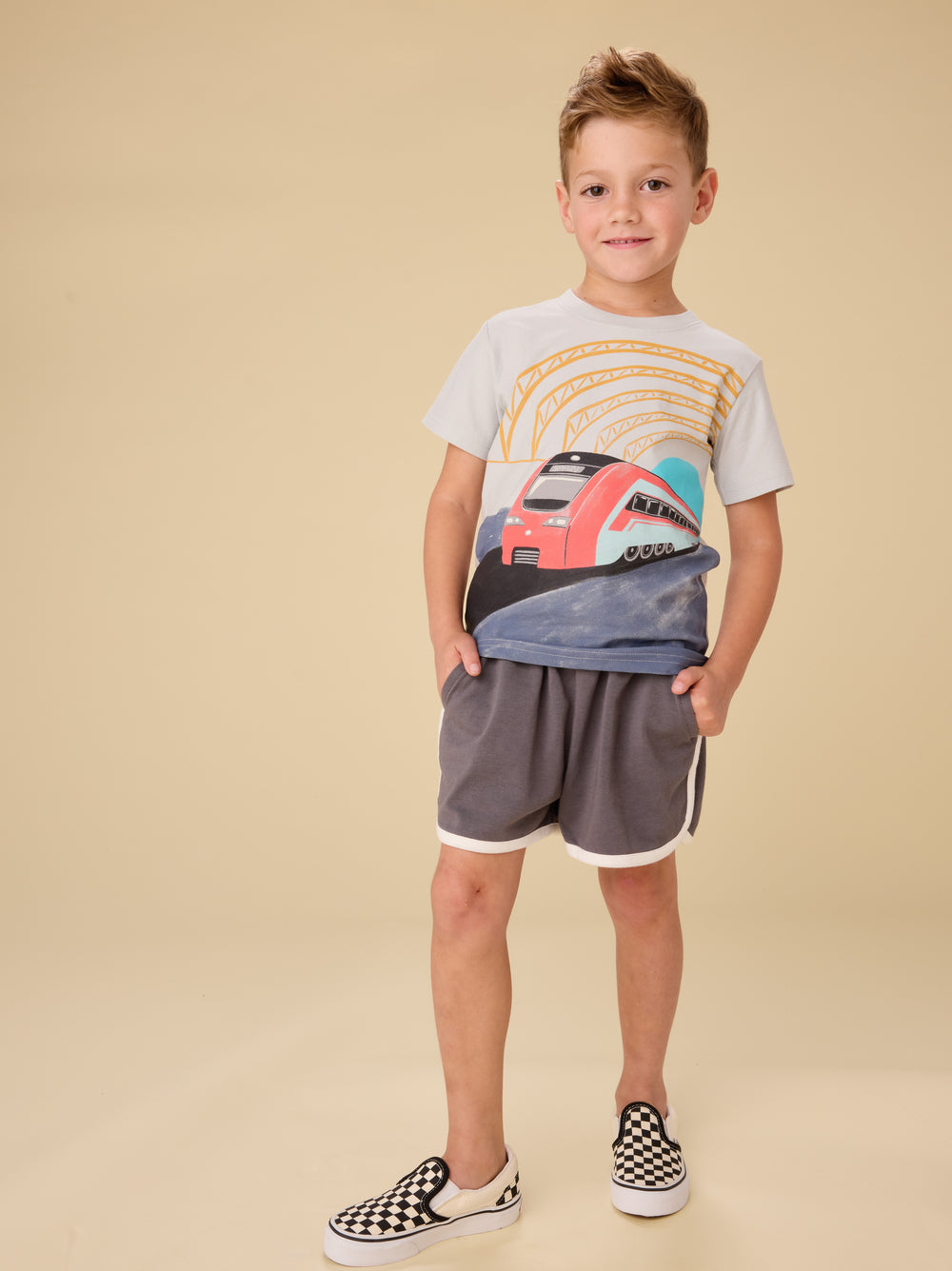 Tea Thunder | Sporty Ringer Shorts