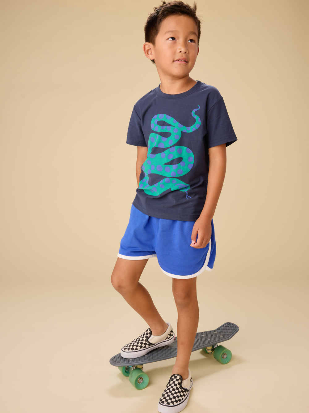 Tea Majorelle Blue | Sporty Ringer Shorts