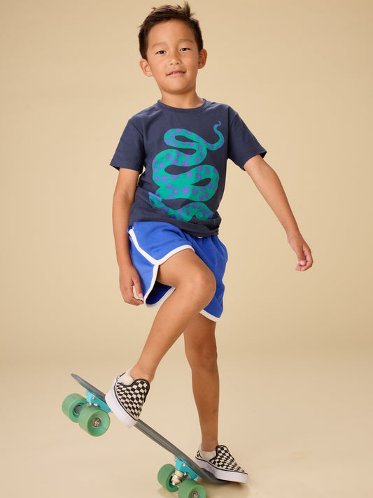 Tea Majorelle Blue | Sporty Ringer Shorts