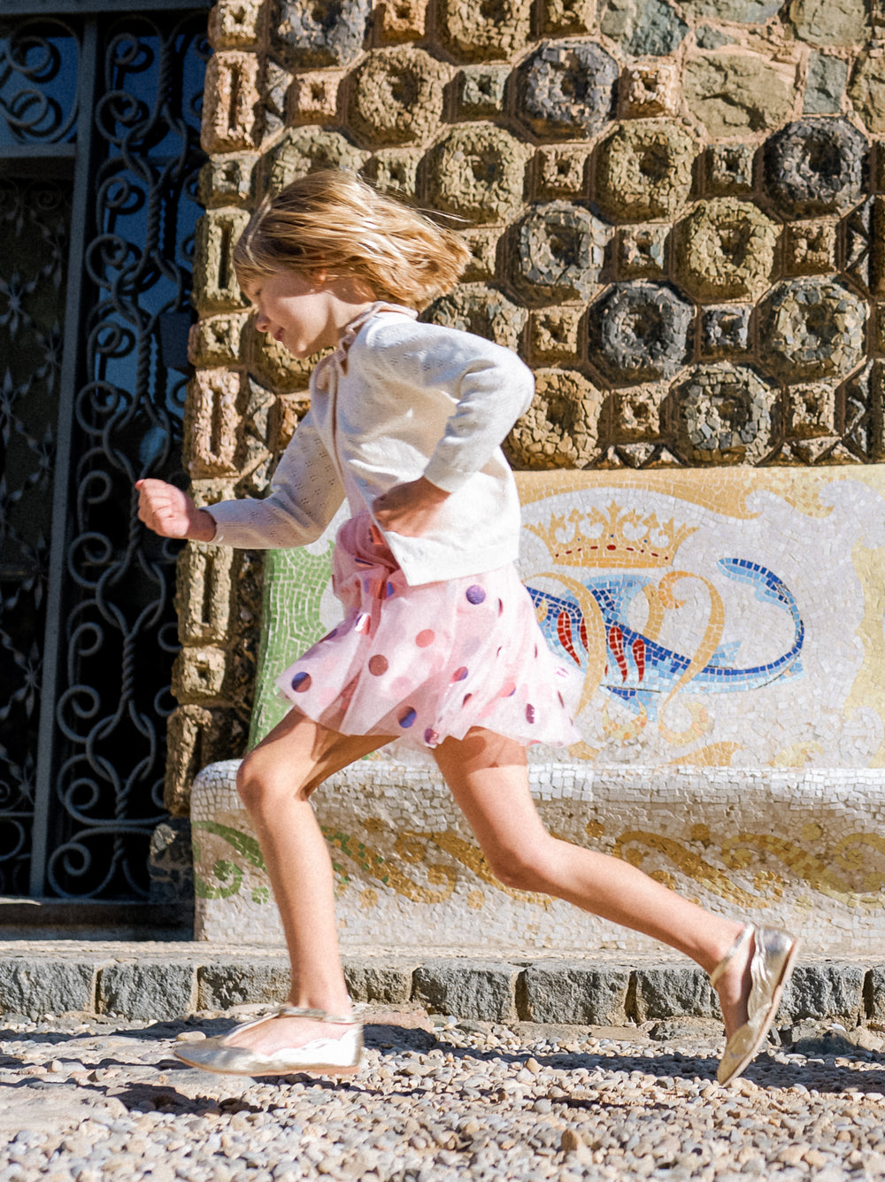 Tea Flamenco Dots | Printed Tulle Ballet Dress