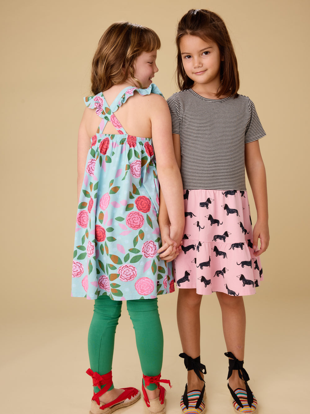 Tea Spinning Carnations | Ruffle Strap Dress
