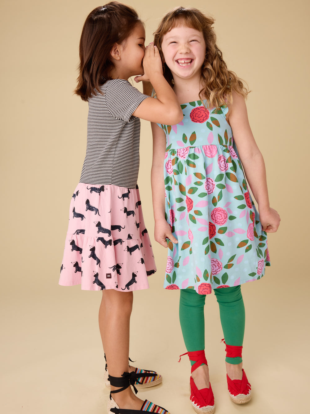 Tea Spinning Carnations | Ruffle Strap Dress