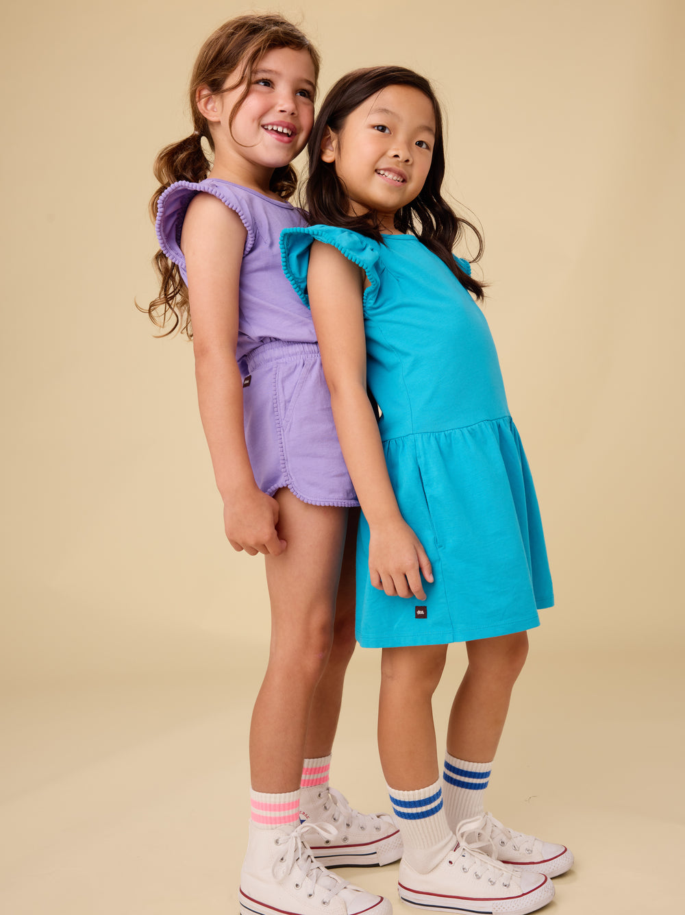 Tea Bondi Blue | Pom-Pom Flutter Dress