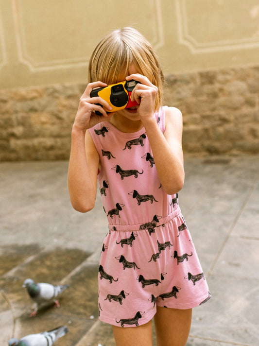 Tea Dachshunds | Reversible Wrap Romper