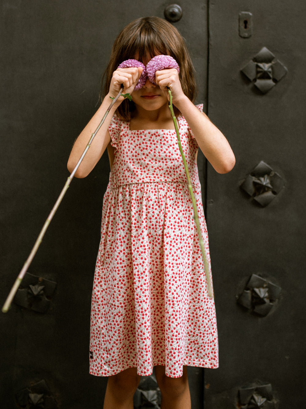 Tea Mini Rose Toss | Ruffle Strap Dress