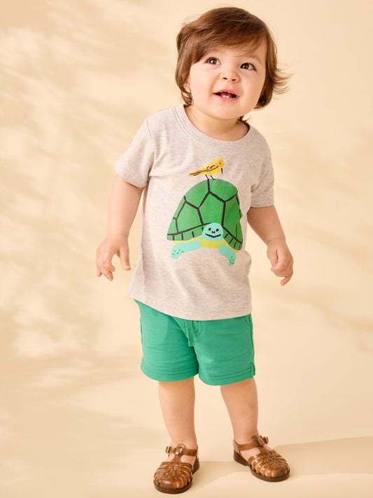 Tea Light Grey Heather | Turtle Graphic Tee