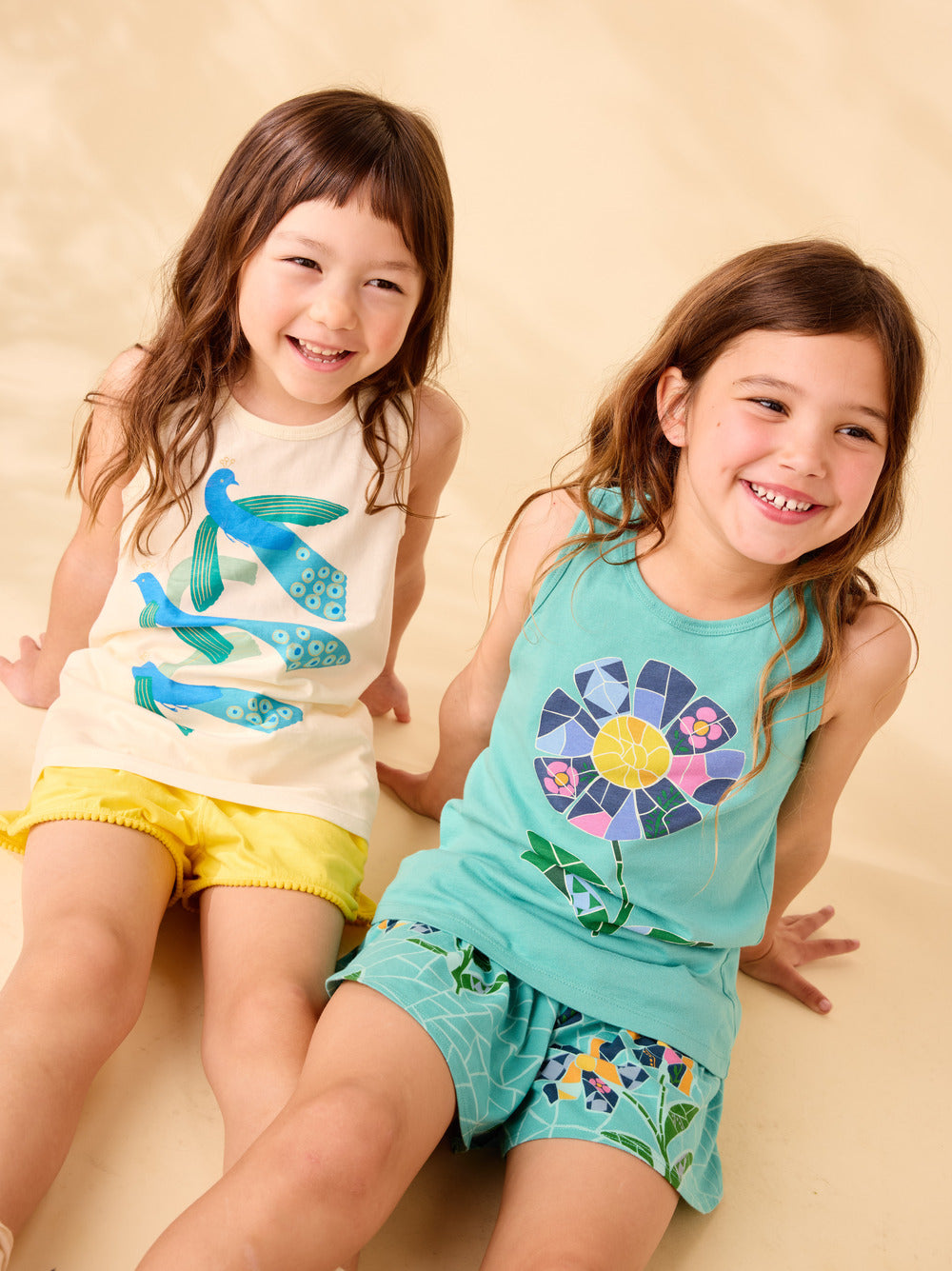 Tea Glaze Blue | Gaudi's Flower Graphic Tank