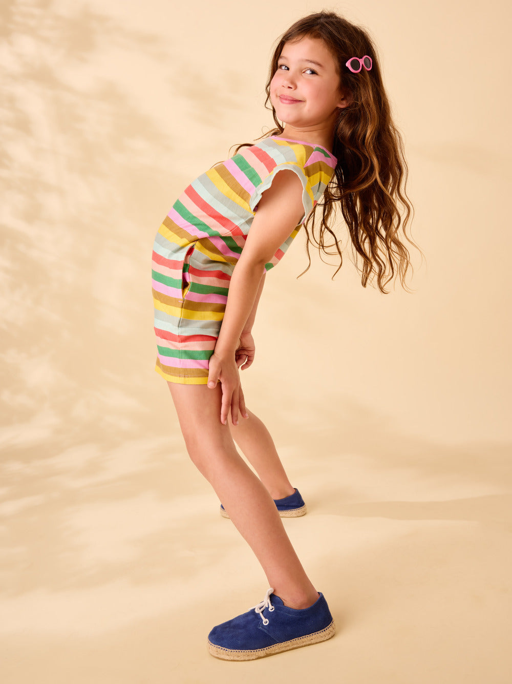 Tea San Sebastian Stripe | Flutter Sleeve Shift Dress