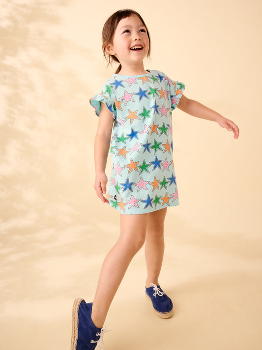 Tea Starfish | Flutter Sleeve Shift Dress
