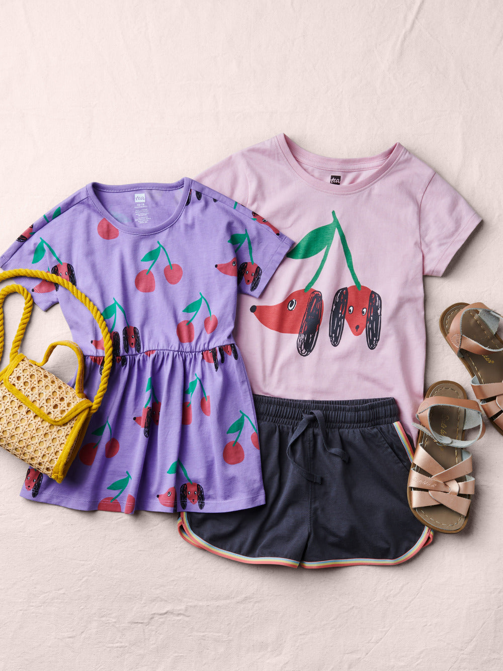 Tea Pepper | Rainbow Binding Track Shorts