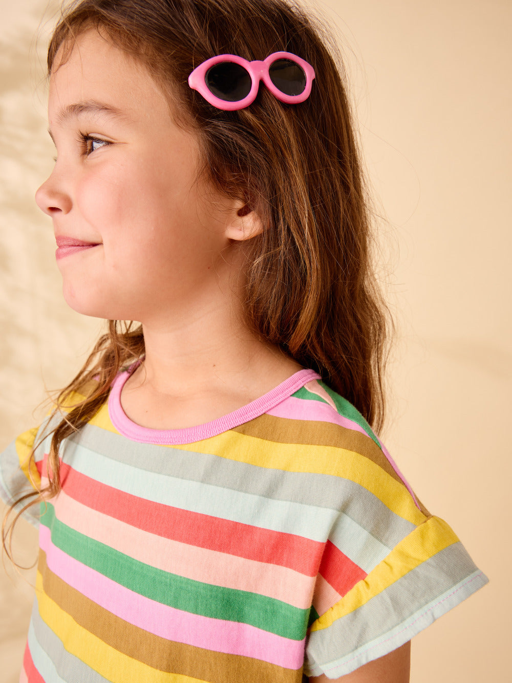 Tea San Sebastian Stripe | Flutter Sleeve Shift Dress