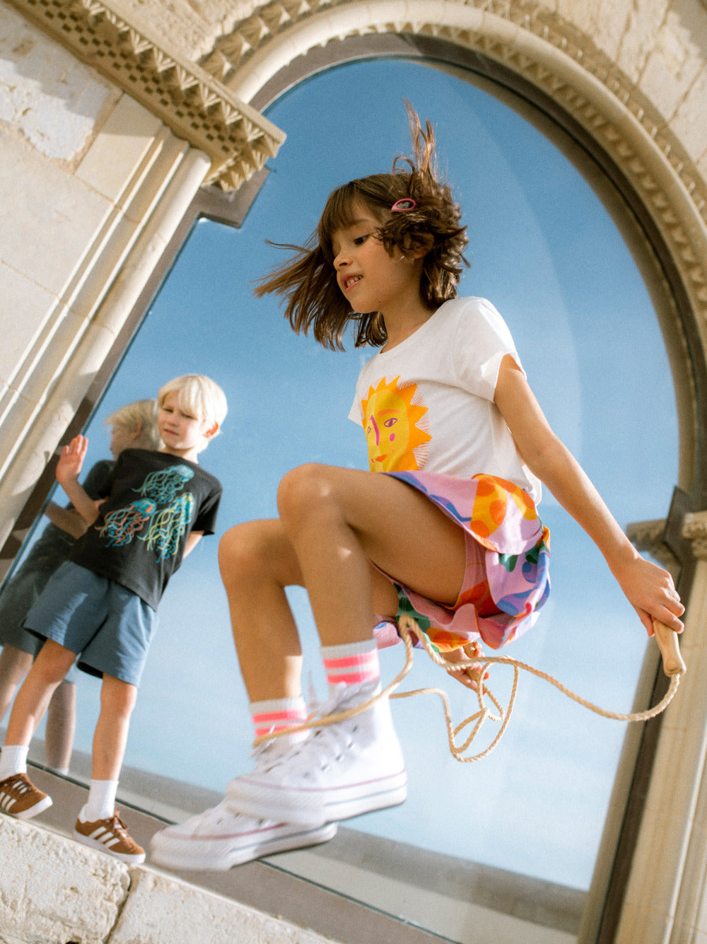 Tea Butterfly Spot | Sporty Petal Shorts