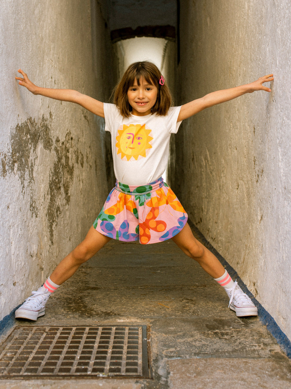 Tea Butterfly Spot | Sporty Petal Shorts