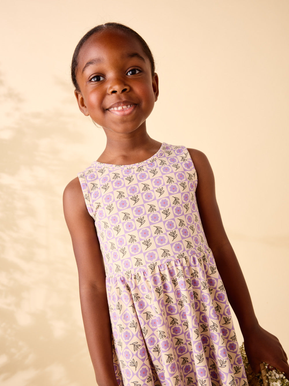 Tea Tile Floral | Sleeveless Ballet Dress