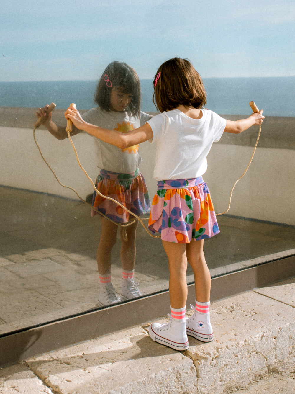 Tea Butterfly Spot | Sporty Petal Shorts