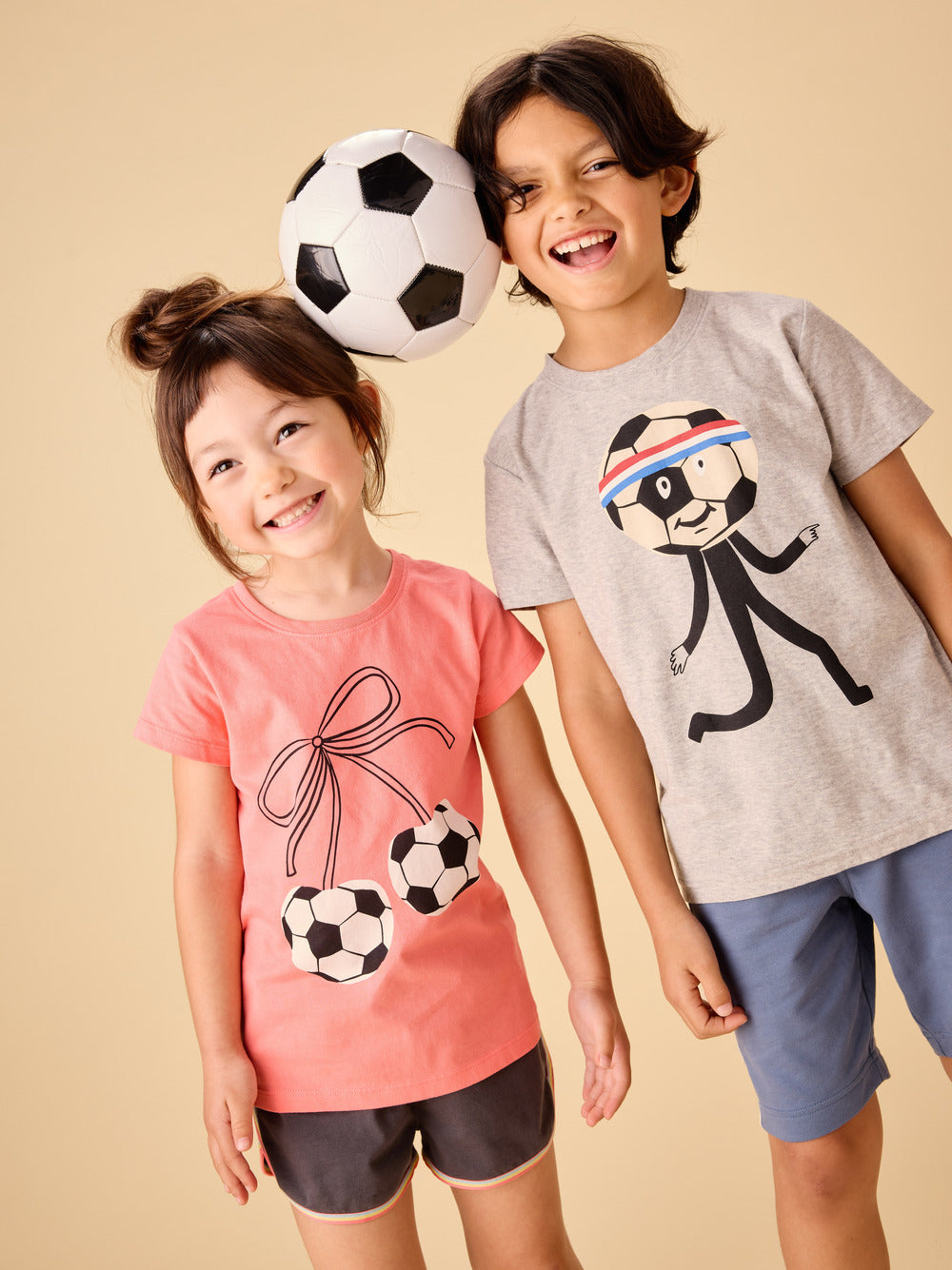 Tea Sunset Pink | Soccer Bow Graphic Tee