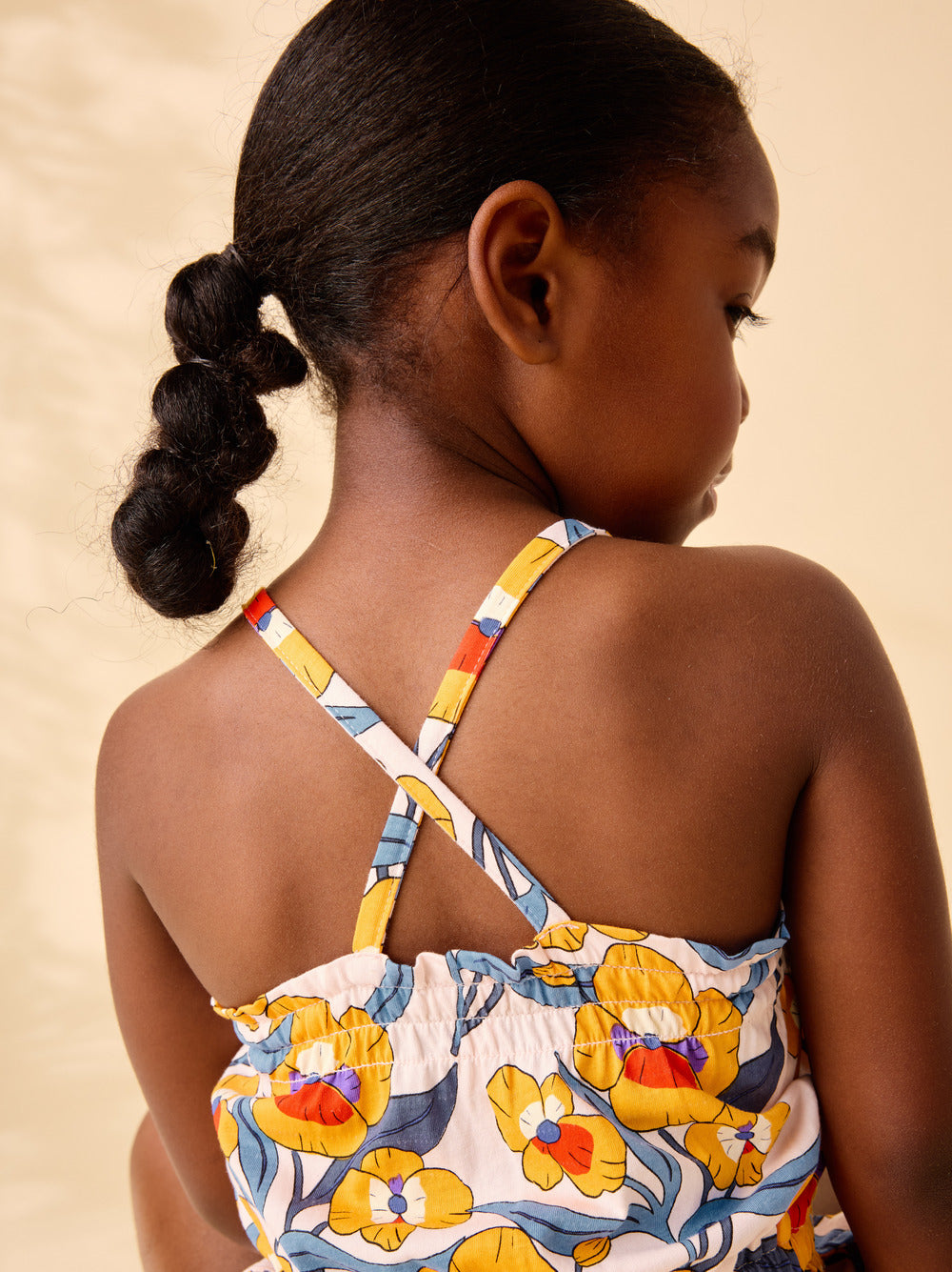 Tea Nouveau Poppy | Smocked Strappy Romper