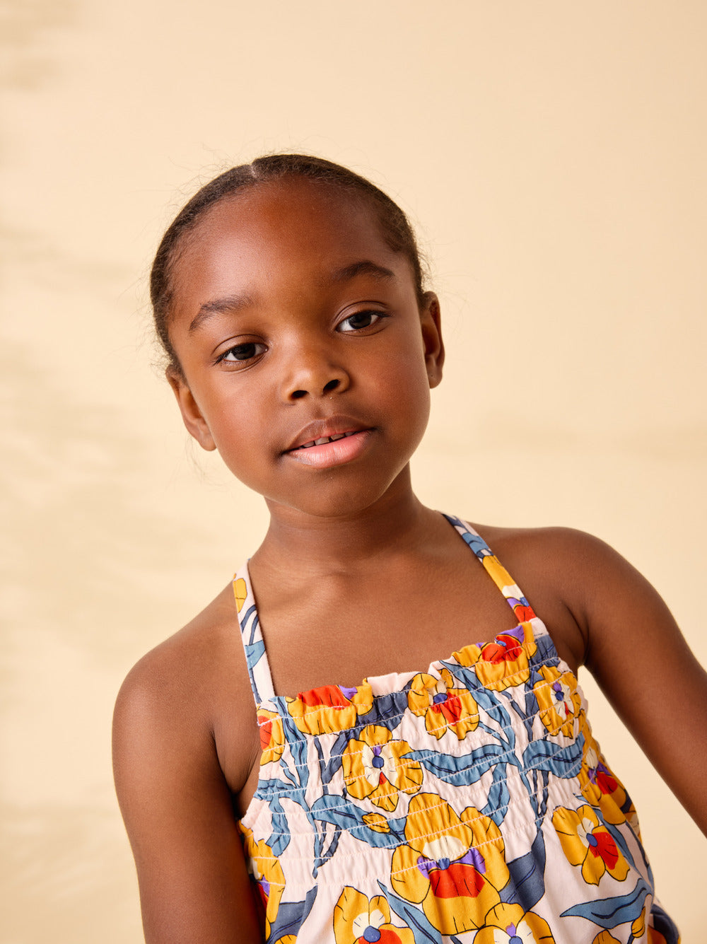 Tea Nouveau Poppy | Smocked Strappy Romper