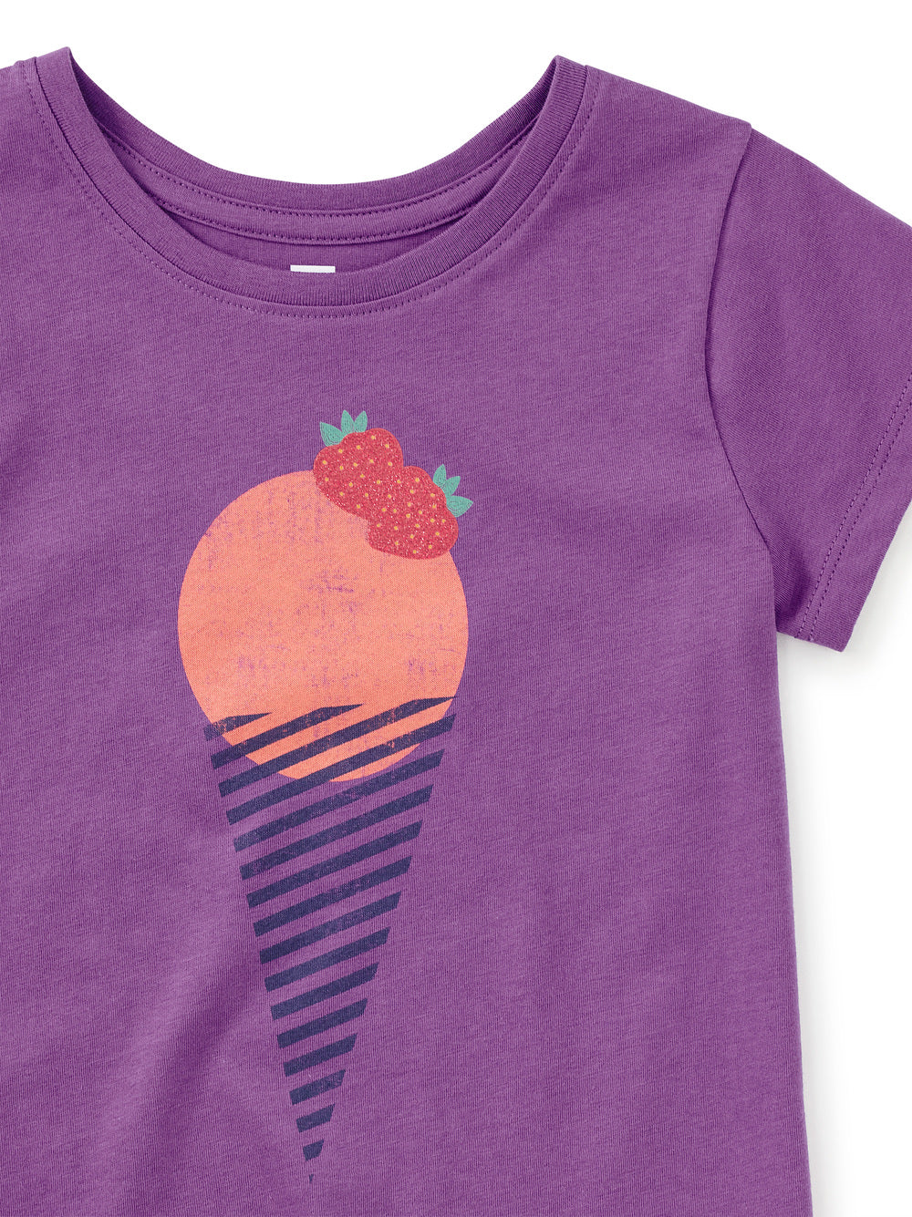 Tea Deep Lavender | Glitter Strawberry Graphic Tee