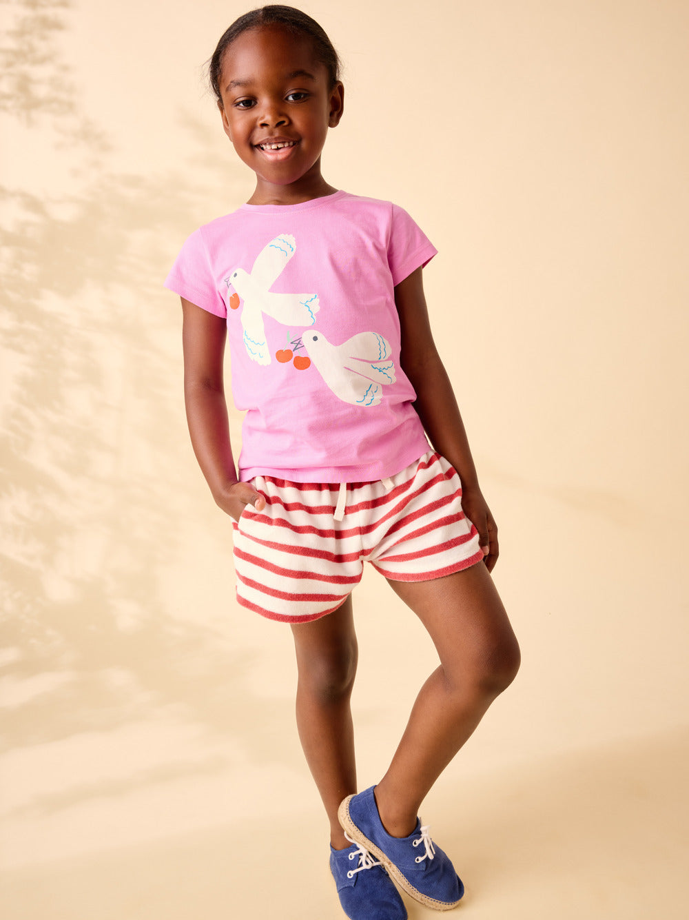 Tea Perennial Pink | Cherry Wings Graphic Tee