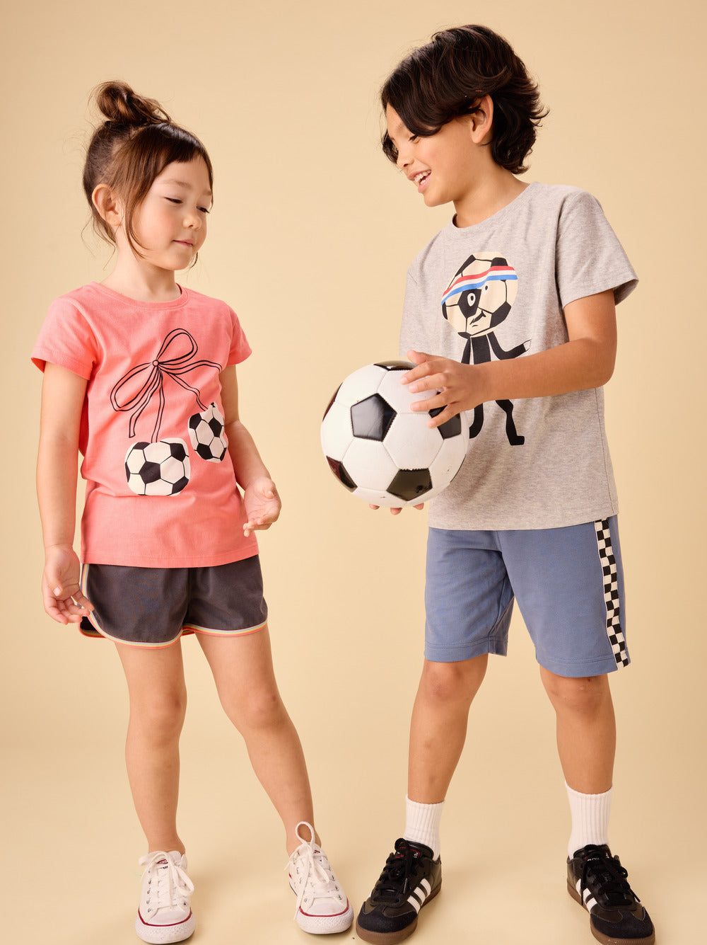 Tea Sunset Pink | Soccer Bow Graphic Tee