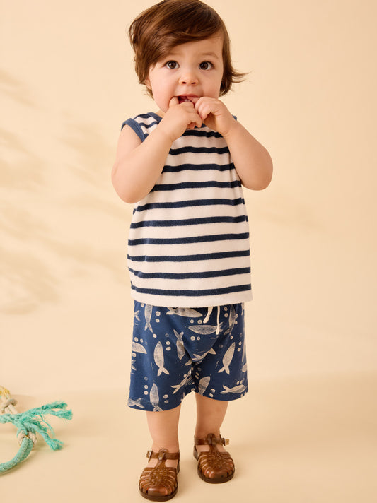 Tea Naval Blue | New Tank & Shorts Set