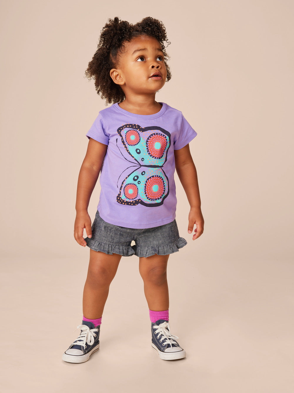 Tea Paisley Purple | Kenyan Butterfly Graphic Tee