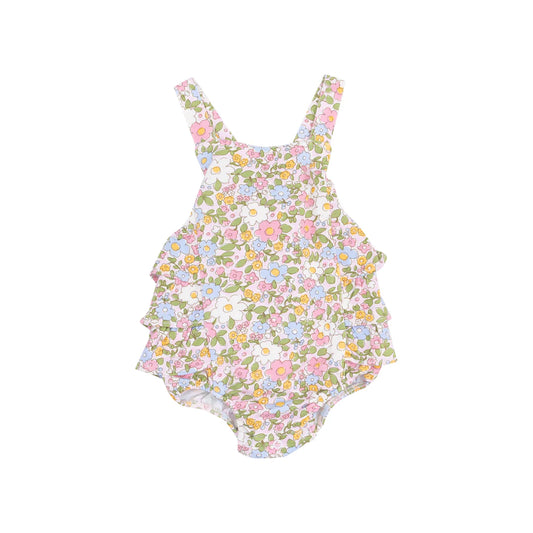 Angel Dear Bubbly Baby Calico | Ruffle Sunsuit