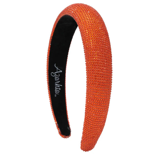 Azarhia Rhinestone Headband | Orange