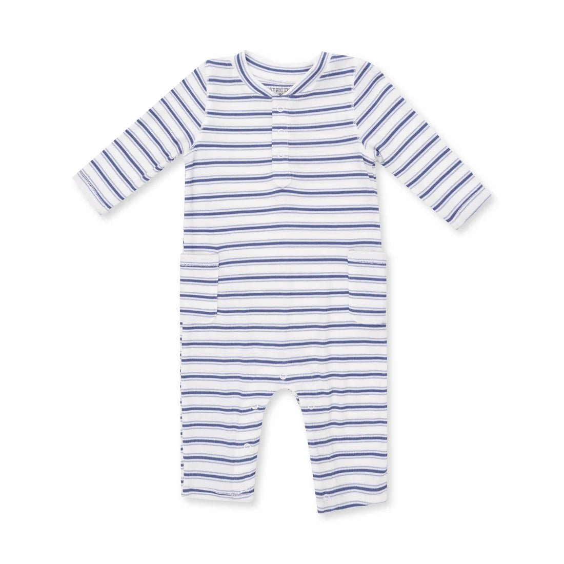 Angel Dear Cream Blue | Vintage Stripe Romper