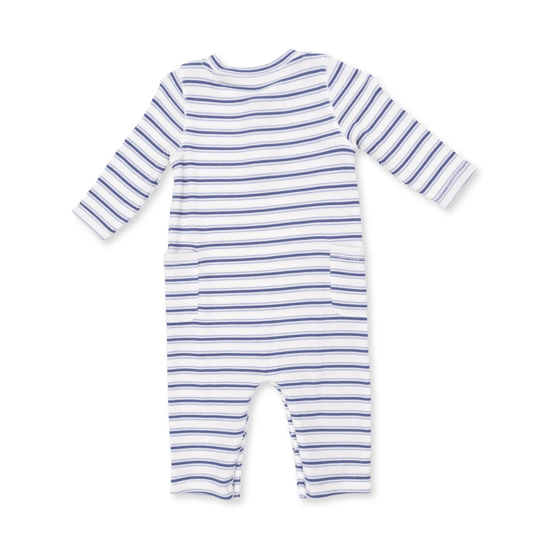 Angel Dear Cream Blue | Vintage Stripe Romper