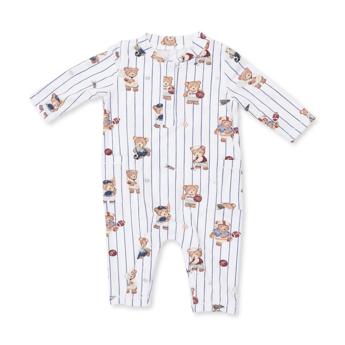 Angel Dear Ivory | Mixed Sports Bears Uni Romper