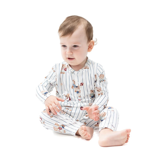 Angel Dear Ivory | Mixed Sports Bears Uni Romper