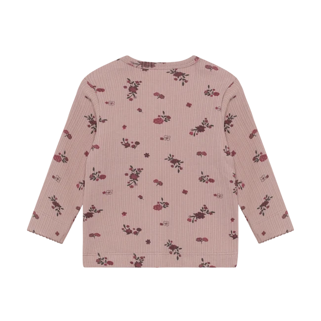 Minymo Fawn | All Over Print Long Sleeve Ribbed T-Shirt