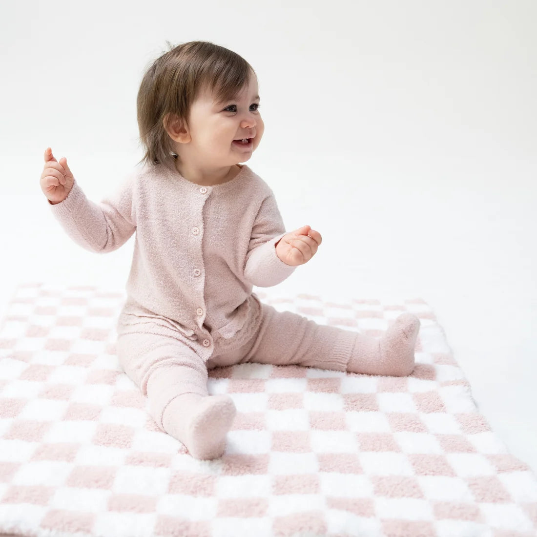 Angel Dear Blush | Chenille Button Down Cardigan Set