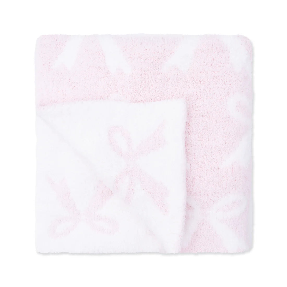 Angel Dear Baby Pink | Chenille Bow Blanket