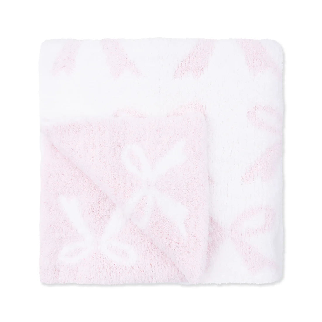 Angel Dear Baby Pink | Chenille Bow Blanket