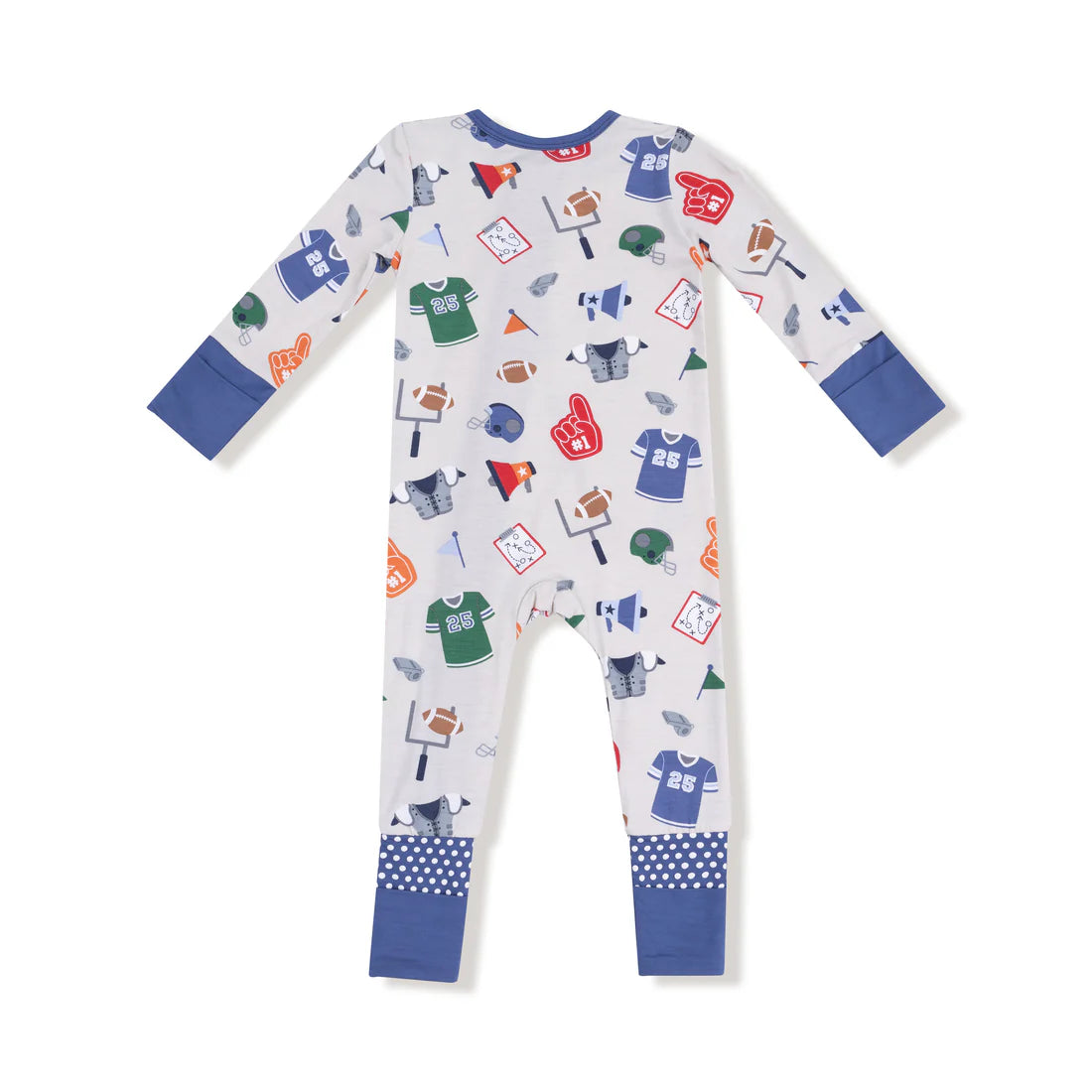 Angel Dear Grey Game Day | 2 Way Zipper Romper