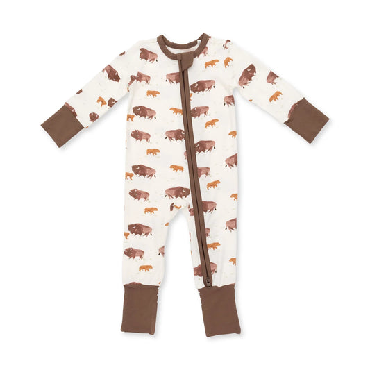 Angel Dear Ivory Brown | American Buffalo Convertible Romper