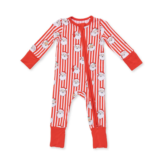 Angel Dear Red & Ivory | Vintage Santa Stripe Convertible Romper