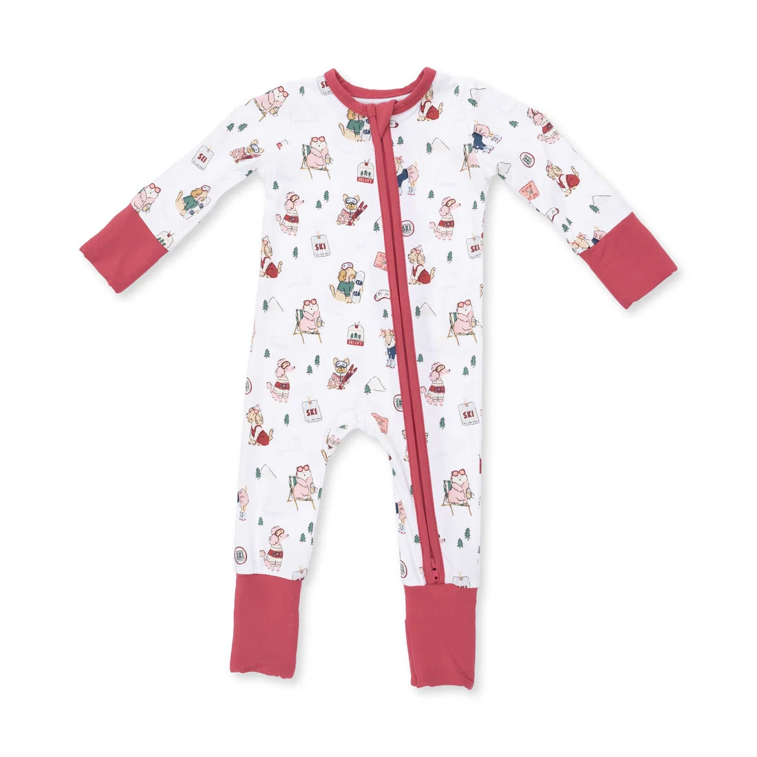 Angel Dear Ivory Rose | Winter Sports Dogs Convertible Romper