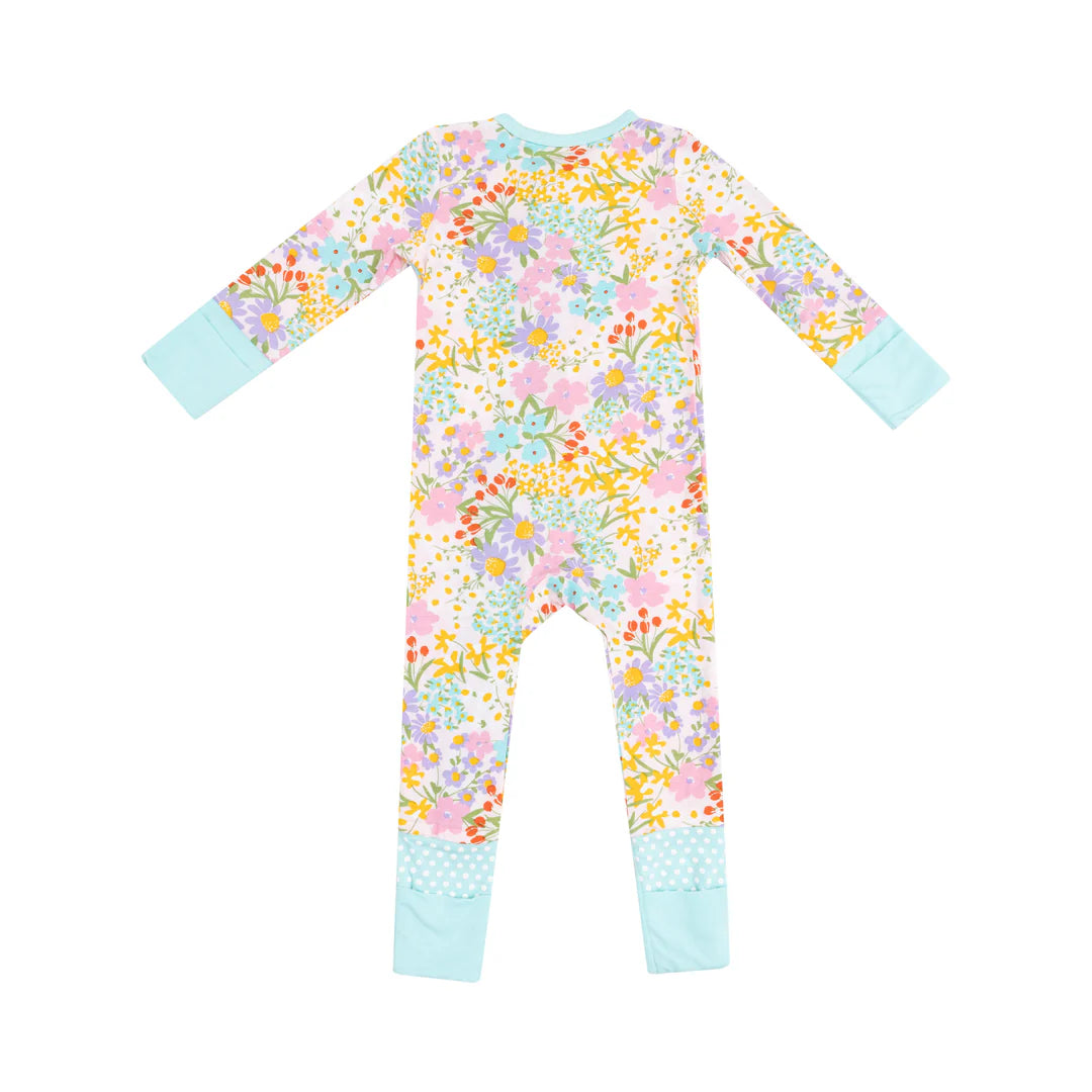 Angel Dear Amelia Floral | 2 Way Zipper Romper