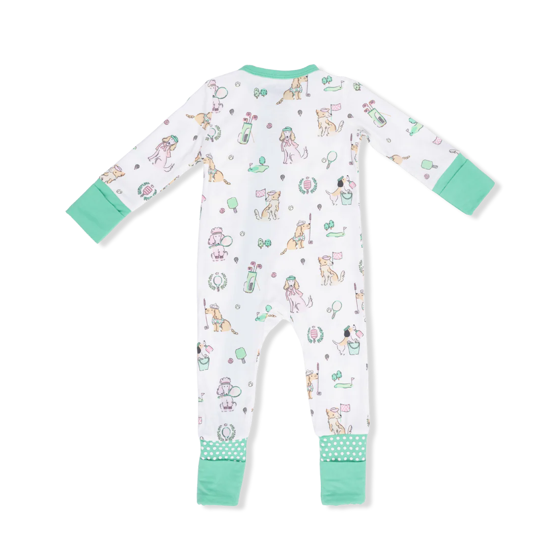 Angel Dear Ivory Pink | Green Country Club Dogs Convertible Romper