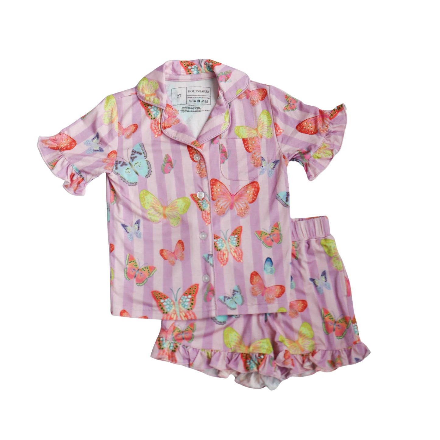 Hollis Baker Pink | Butterfly Ruffle Set