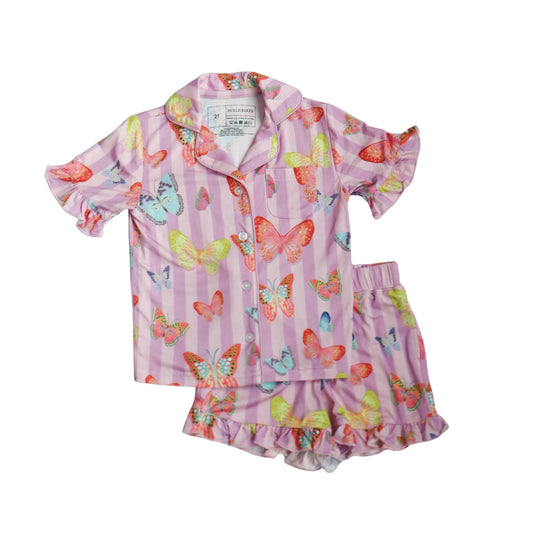 Hollis Baker Pink | Butterfly Ruffle Set
