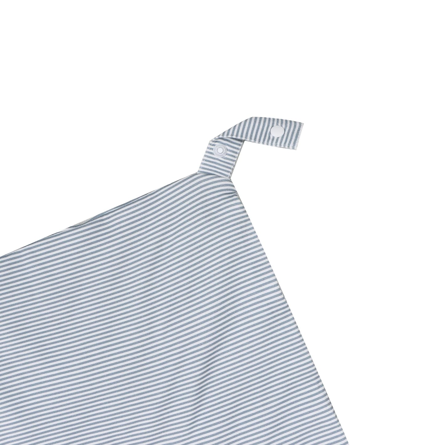 Uptown Baby Dusty Blue | Mini Stripe Dog Lovey Blanket + Paci Clip Holder