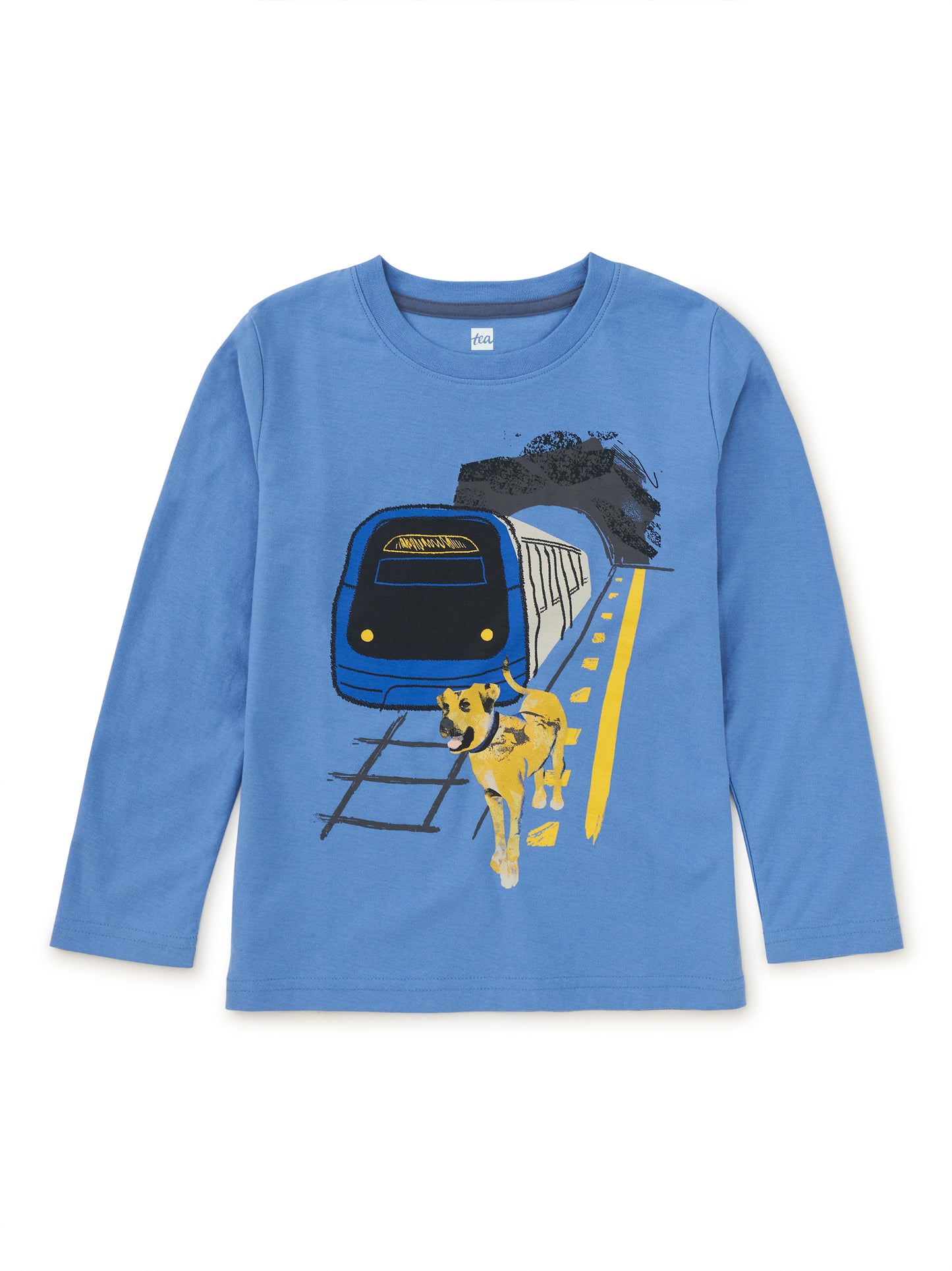 Tea Boji & Train | Graphic Tee Blue Yarrow