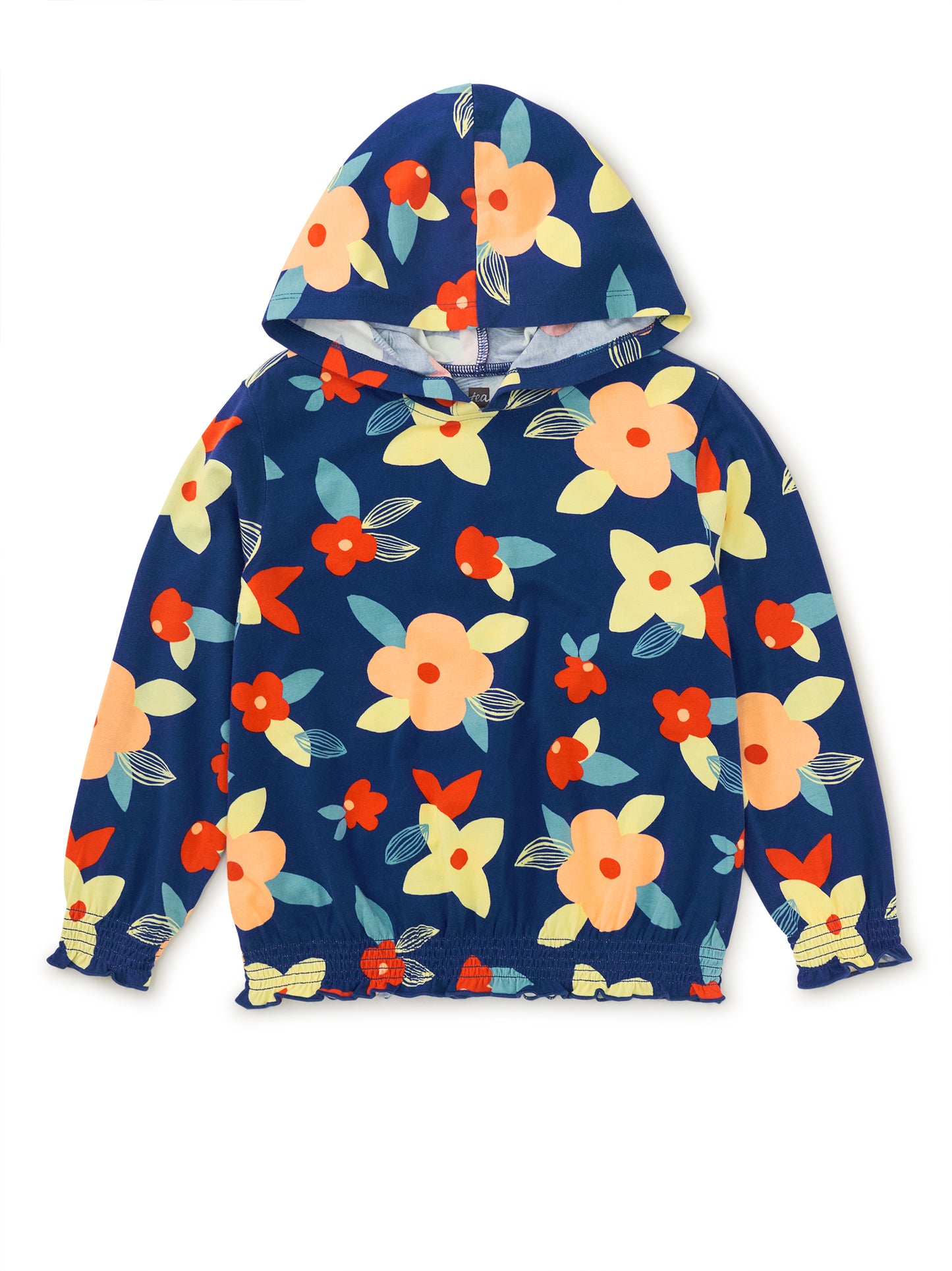 Tea Turkish Coastal Floral | Printed Smocked Hoodie