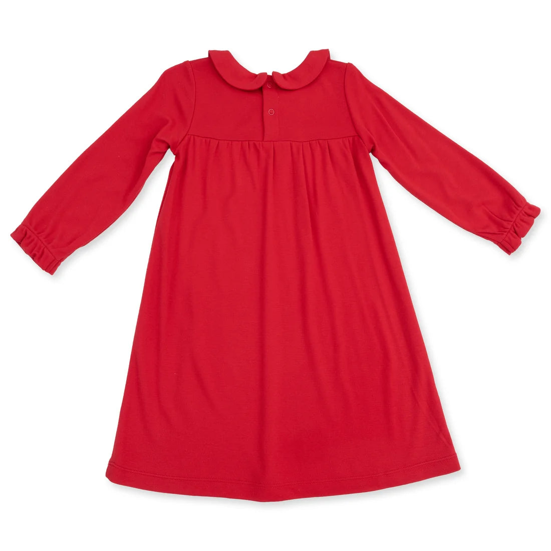 Angel Dear Red | Ribbon Long Sleeve Gown with Peter Pan Collar