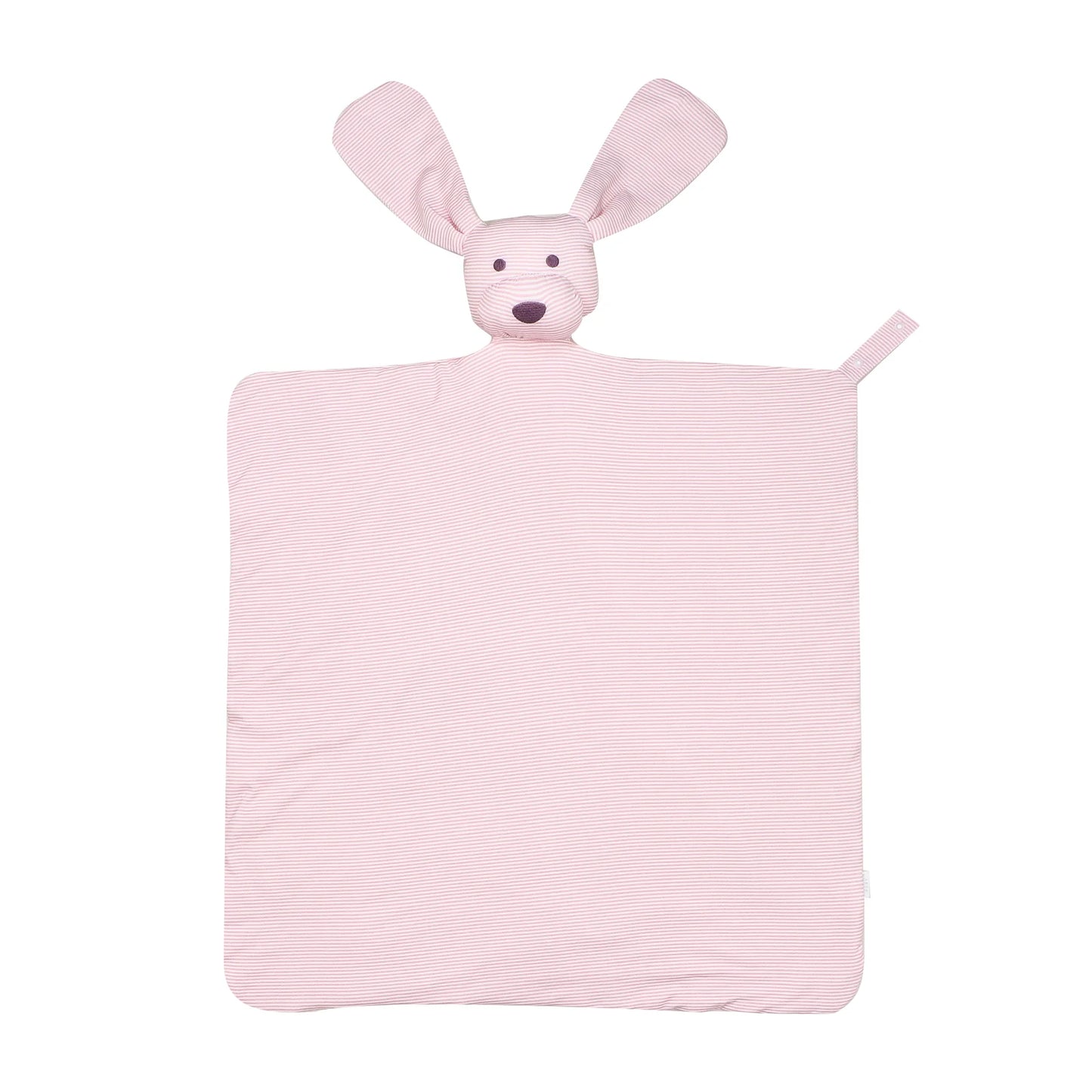 Uptown Baby Pink | Mini Stripe Dog Lovey Blanket + Paci Clip Holder
